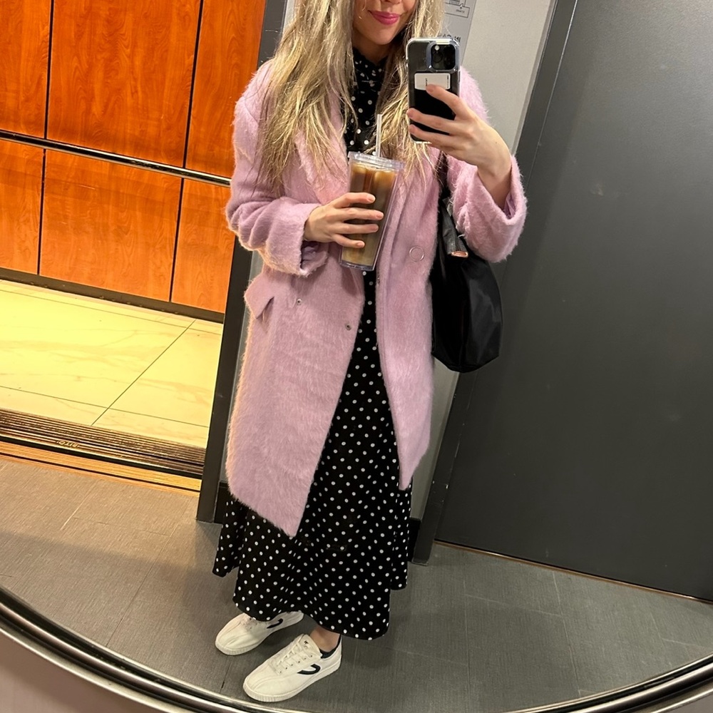 ASOS Soft Pink Teddy Jacket - Picture 6 of 6